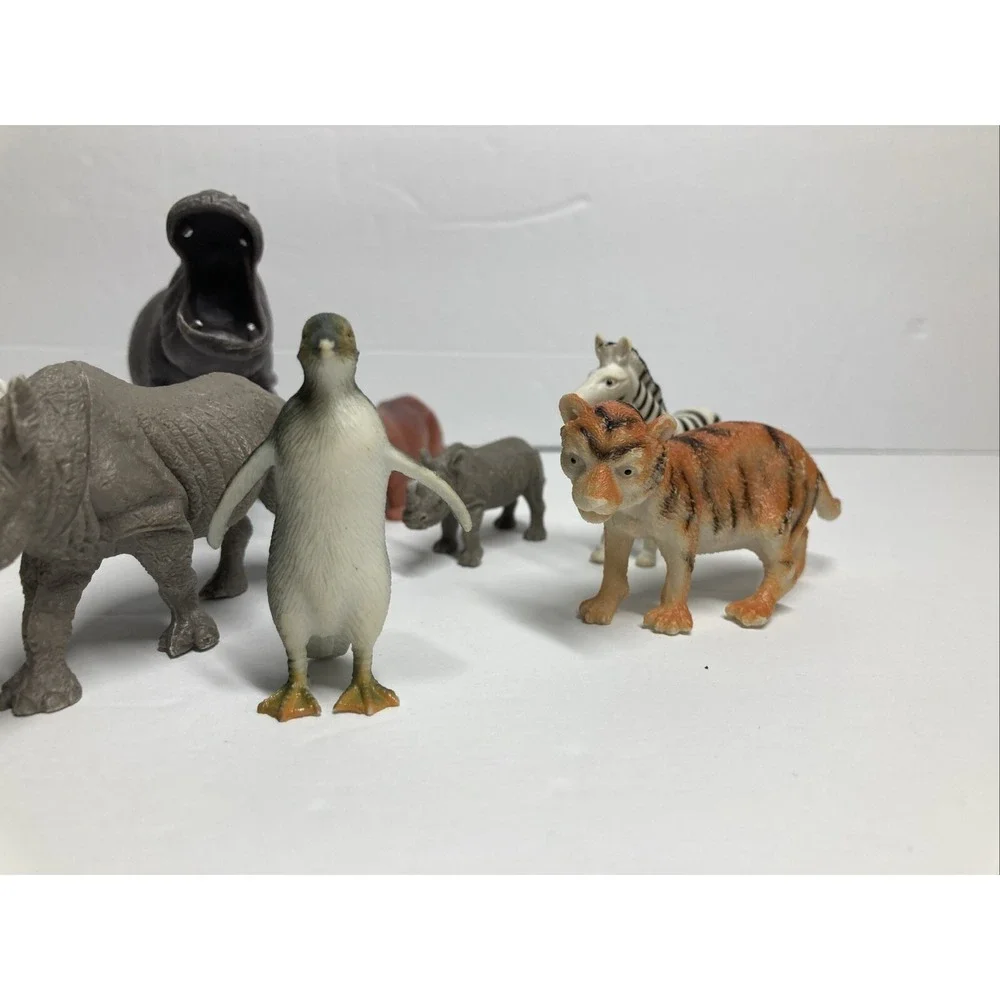 Lot of 14 Hard Plastic Wild/Zoo Animal‎ Toys Collectibles